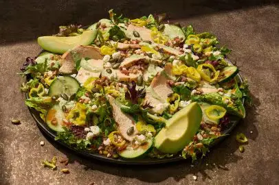 Balsamic Chicken Greens with Grains