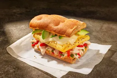 Panera Bread Breakfast Menu With Prices 2026 7 Chipotle Chicken, Egg & Avo Sandwich